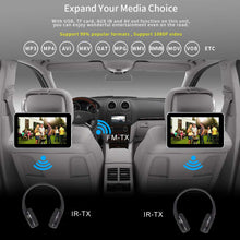 Load image into Gallery viewer, 10.1&quot; Headrest DVD Player with Touch Screen 1080P USB SD + FREE HEADPHONE