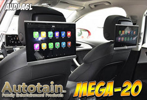 (NEW) PAIR 12.5 Inch Android 9 Car Headrest Monitors RSE Screen Mirroring WiFi - AUTOTAIN MEGA-20