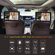 Load image into Gallery viewer, 10.1&quot; Headrest DVD Player with Touch Screen 1080P USB SD + FREE HEADPHONE