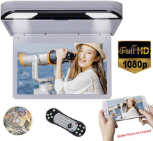 Load image into Gallery viewer, 13.3 inch Car Flip Down DVD Player Monitor HD TFT LCD Screen USB SD HDMI (Grey)