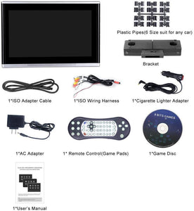 (Pair) 10.1" Headrest DVD Player Touch Screen 1080P DVD AV IR/FM Games