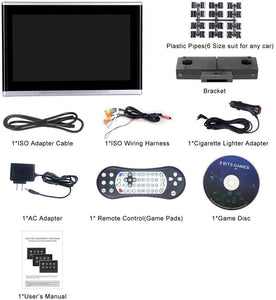 10.1" Headrest DVD Player Touch Screen 1080P DVD AV IR/FM Games