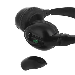 [4 Pack] 2 Channel IR Wireless Car Audio Headphone Headset for Headrest DVD Monitors IR-X