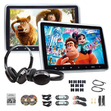 Load image into Gallery viewer, Eonon C1100A 10.1 Inch Headrest DVD Player Pair + IR Headphones