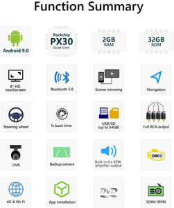 EONON GA9353 for Volkswagen latest Android 9.0 Quad-Core 8 inch android car stereo