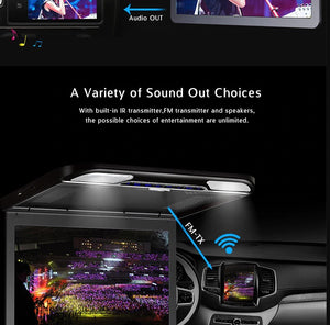 13.3 inch Car Flip Down Monitor HD TFT LCD Screen USB SD HDMI MP5 (Black)