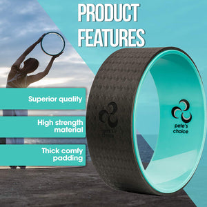 PERFECT SIZE Dharma Yoga Wheel + Strap for Balance Flexibility and Stretching