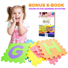 Load image into Gallery viewer, HUGE SOFT Alphabet Puzzle Play Mat - 36 Pieces + Border + 1/2&quot; Thick - EVA Foam