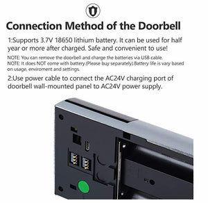 Video Door Bell 720p Wireless Smart Doorbell Camera with Ringer
