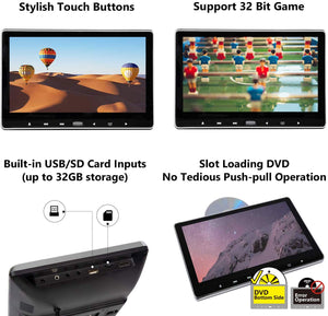 Eonon C0318 2019 (PAIR) 11.6” 1080P HD Digital Monitor Car Headrest DVD Player Monitors HDMI