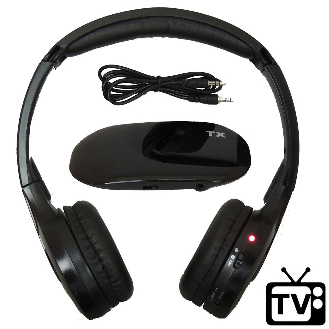 Best TV Headphone Wireless RF for Watching TV - FM Stereo, Kid Size, Adult Size, Dual Channel